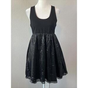 Alice + Olivia Fit and Flare Tank Dress Black Size XS